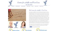 Desktop Screenshot of centeranklefootcare.com